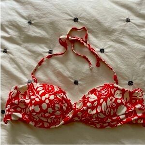 New Anthropologie women’s twist rise white swim bra top M